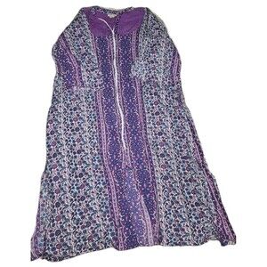 1970’s Vintage Long Nightgown 3X Floral Boho Hippie Maxi Grannycore Cottagecore